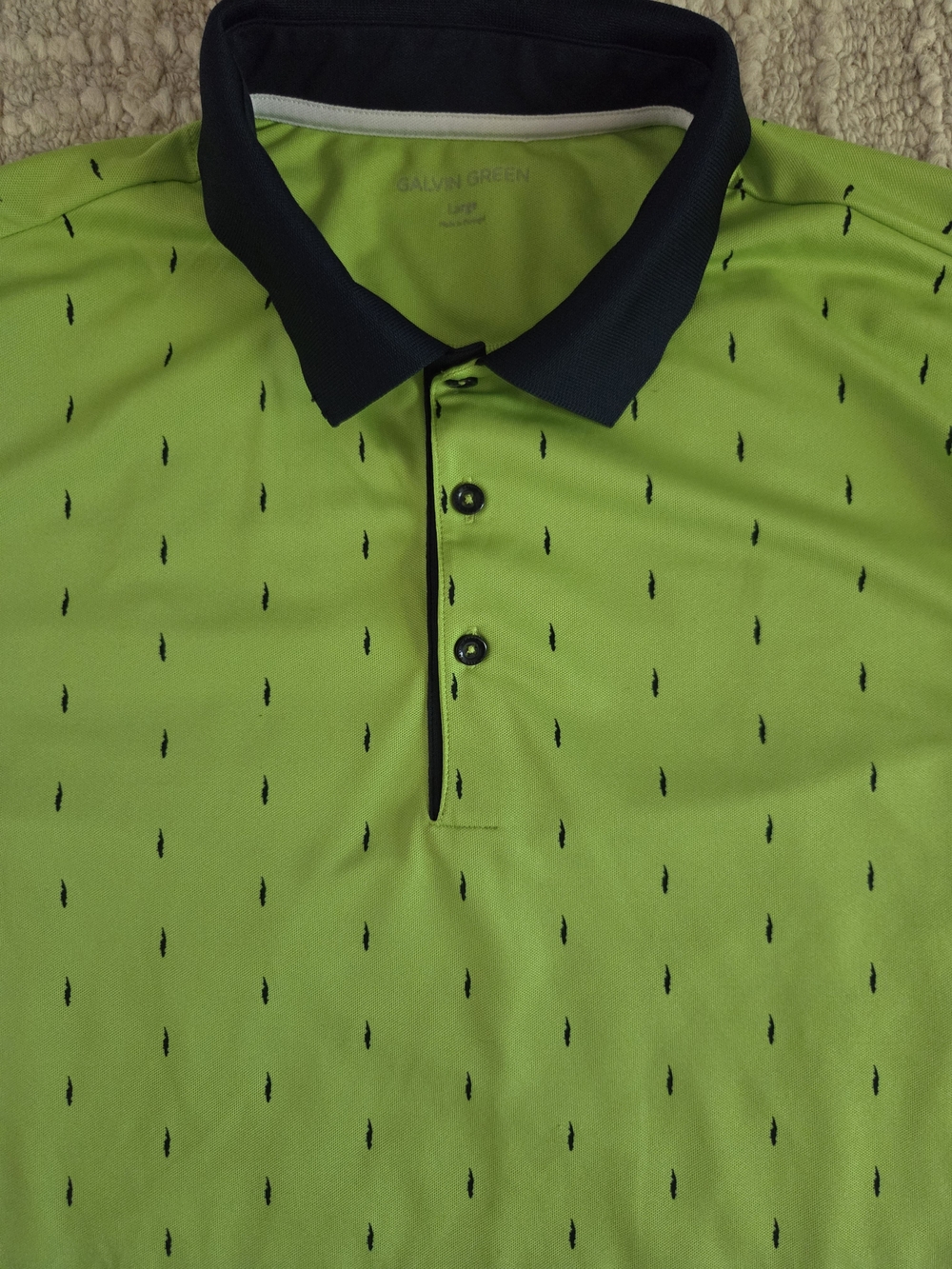 Galvin Green Lime Green Men's Golf Polo, L